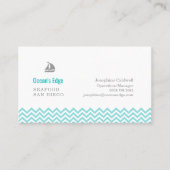 Moderne Blaue Ozeanwellen Visitenkarte (Vorderseite)