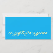 Moderne Blaue QR-Code-Geschenkkarte mit Skript (Vorderseite)