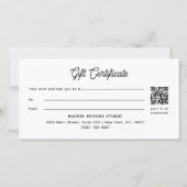 Moderne Blaue QR-Code-Geschenkkarte mit Skript (Rückseite)