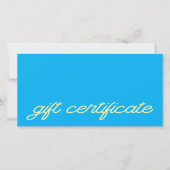 Moderne Blaue QR-Code-Geschenkkarte mit Skript (Vorderseite)