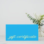 Moderne Blaue QR-Code-Geschenkkarte mit Skript (Stehend Vorderseite)