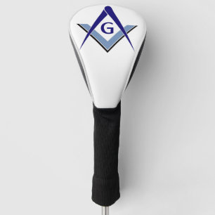 Moderne Blaue Quadrat & Zirkel Golf Headcover