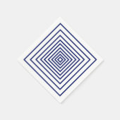 Moderne, blaue Quadrate mit geometrischem Muster Serviette (Ecke)