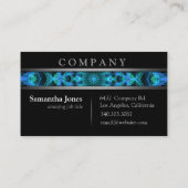 Moderne blaue Quallen-Mandala Visitenkarte (Rückseite)