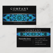 Moderne blaue Quallen-Mandala Visitenkarte (Vorne/Hinten)