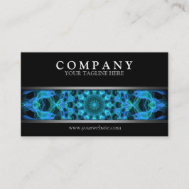 Moderne blaue Quallen-Mandala Visitenkarte