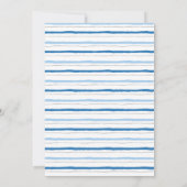 Moderne blaue Rainbow-boho-schicke Babydusche Einladung (Rückseite)