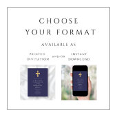 Moderne blaue religiöse junge Kommune Einladung