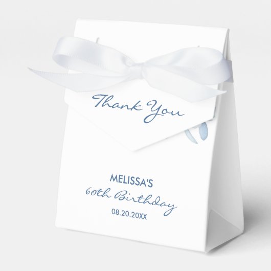 Moderne blaue Rose Blumengrün Geburtstag Geschenkschachtel (Vorderseite)