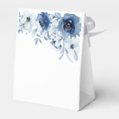 Moderne blaue Rose Blumengrün Geburtstag Geschenkschachtel (Rückseite)