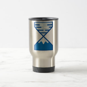 Moderne Blaue Sanduhr-Berg-Natur Reisebecher