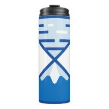 Moderne Blaue Sanduhr-Berg-Natur