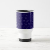 Moderne blaue Schluckmuster-Tasse Reisebecher (Mittel)