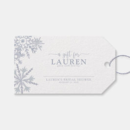 Moderne blaue Schneeflocke ohne Wrap-Geschenk-Tag Geschenkanhänger