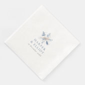Moderne Blaue Schneeflocken Winterhochzeit Serviette (Ecke)