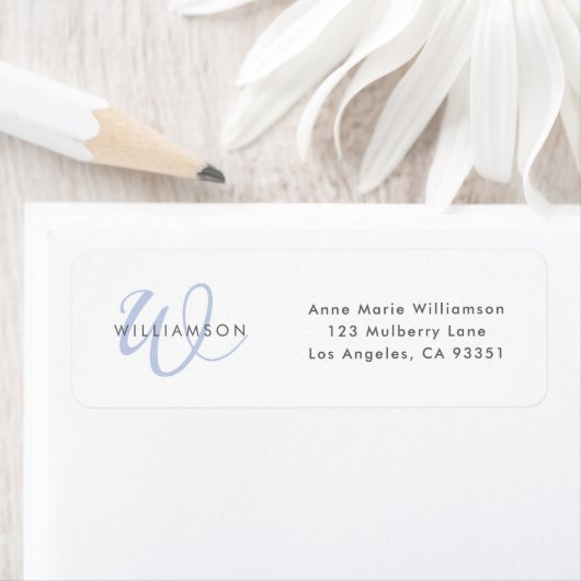 Moderne blaue Schriftmonogramm (Insitu)