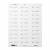 Moderne blaue Schriftmonogramm (Vorne)