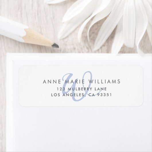 Moderne blaue Schriftmonogramm (Insitu)