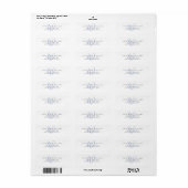 Moderne blaue Schriftmonogramm (Vorne)