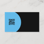 Moderne blaue schwarze Unternehmens-QR-Code-Visite Visitenkarte (Rückseite)