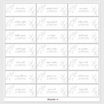 Moderne, blaue Script Botanische Gästeschrift