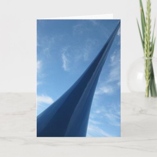 Moderne blaue Skulptur Karte (Vorderseite)