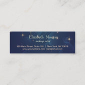 Moderne blaue Sterne Elegante Goldene Herzen Treuekarte (Rückseite)