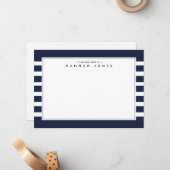 Moderne, blaue Streifen an der Grenze Mitteilungskarte (Vorderseite/Rückseite Beispiel)