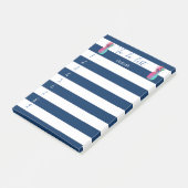 Moderne, blaue Streifen, Ananas, zu erzählen Post-it Klebezettel (angewinkelt)