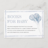 Moderne blaue Streifen Balloons Oh Boy Books for B Begleitkarte (Vorderseite)