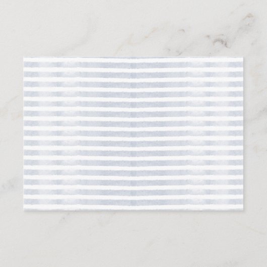 Moderne blaue Streifen Balloons Oh Boy Books for B Begleitkarte (Rückseite)