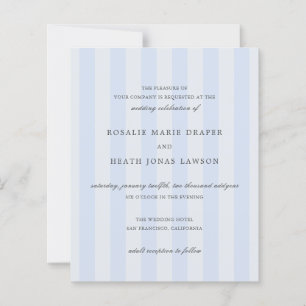 Moderne blaue Streifen elegante Budget-Hochzeitsei