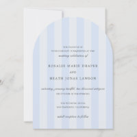 Moderne blaue Streifen elegante Hochzeit