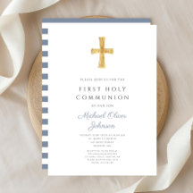 Moderne blaue Streifen kreuzen junge Erste Kommune