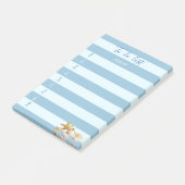 Moderne blaue Streifen, Muscheln, zu benennen Post-it Klebezettel (angewinkelt)