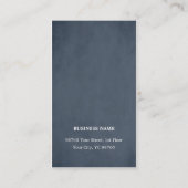 Moderne blaue strukturierte Berater-Visitenkarte Visitenkarte (Rückseite)