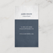 Moderne blaue strukturierte Berater-Visitenkarte Visitenkarte (Vorderseite)