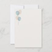 Moderne Blaue Taufe mit individuellem Foto Dankeskarte (Rückseite)