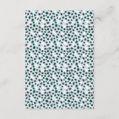 Moderne Blaue Terrazzo & Smaragd Begleitkarte (Rückseite)