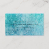 Moderne blaue Textur Wasserfarbe gebürstet Visitenkarte (Rückseite)