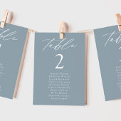 Moderne, blaue Tischnummer Sitzkarte