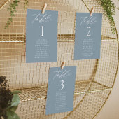 Moderne, blaue Tischnummer Sitzkarte