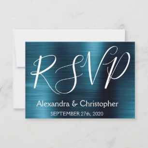 Moderne blaue UAWG RSVP Karte