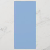 Moderne blaue Umrandung Hochzeit Menükarte (Rückseite)