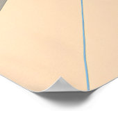 Moderne Blaue und Cremige Abstrakte Dynamik Poster (Ecke)