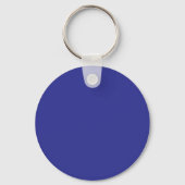 Moderne Blaue und Goldene Kalligrafie Einfach Einz Schlüsselanhänger (Rückseite)