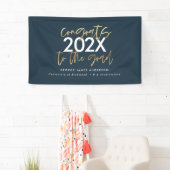 Moderne, blaue und goldene Schrift, stilvoller Abs Banner (Insitu)