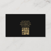 Moderne blaue und goldene Skull-Schmetterlinge Tat Visitenkarte (Rückseite)