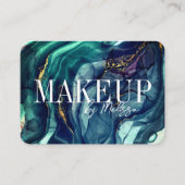 Moderne blaue und grüne Aquarellkarte Visitenkarte (Vorderseite)