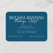 Moderne blaue und grüne Aquarellkarte Visitenkarte (Rückseite)